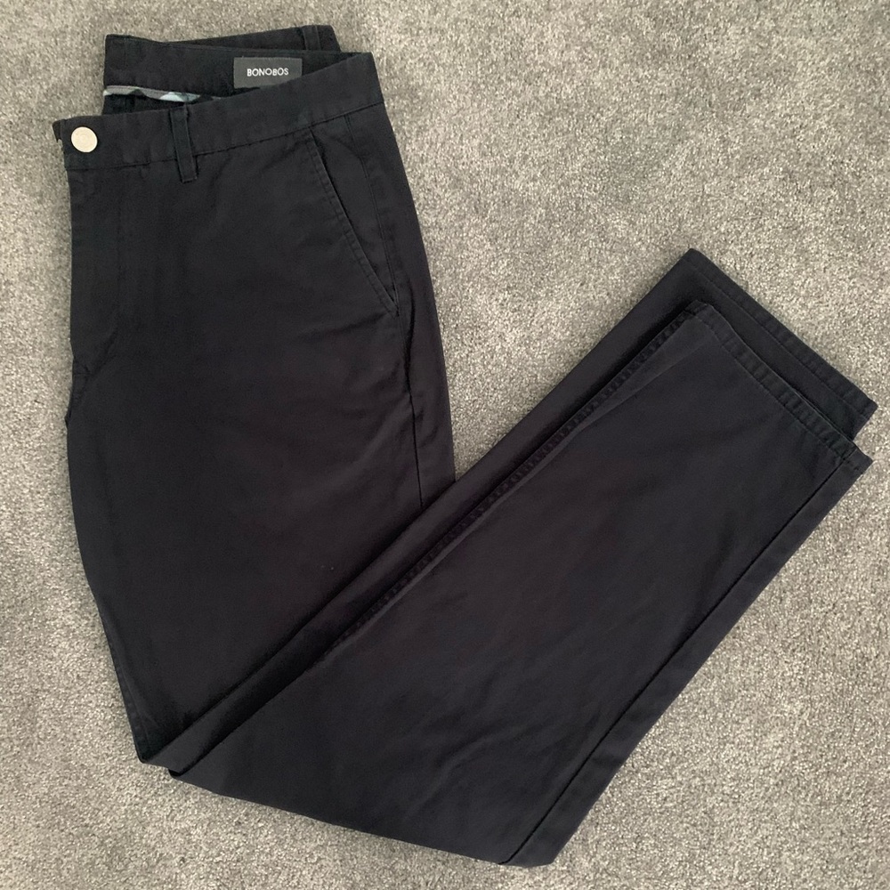 Bonobos Men’s Khaki Pants, Navy Blue, 34/34